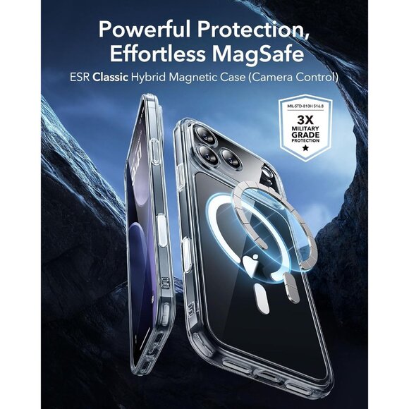 iPhone 17 Pro Max Case Clear MagSafe Compatible Shockproof Magnetic Cover - Picture 2 of 7